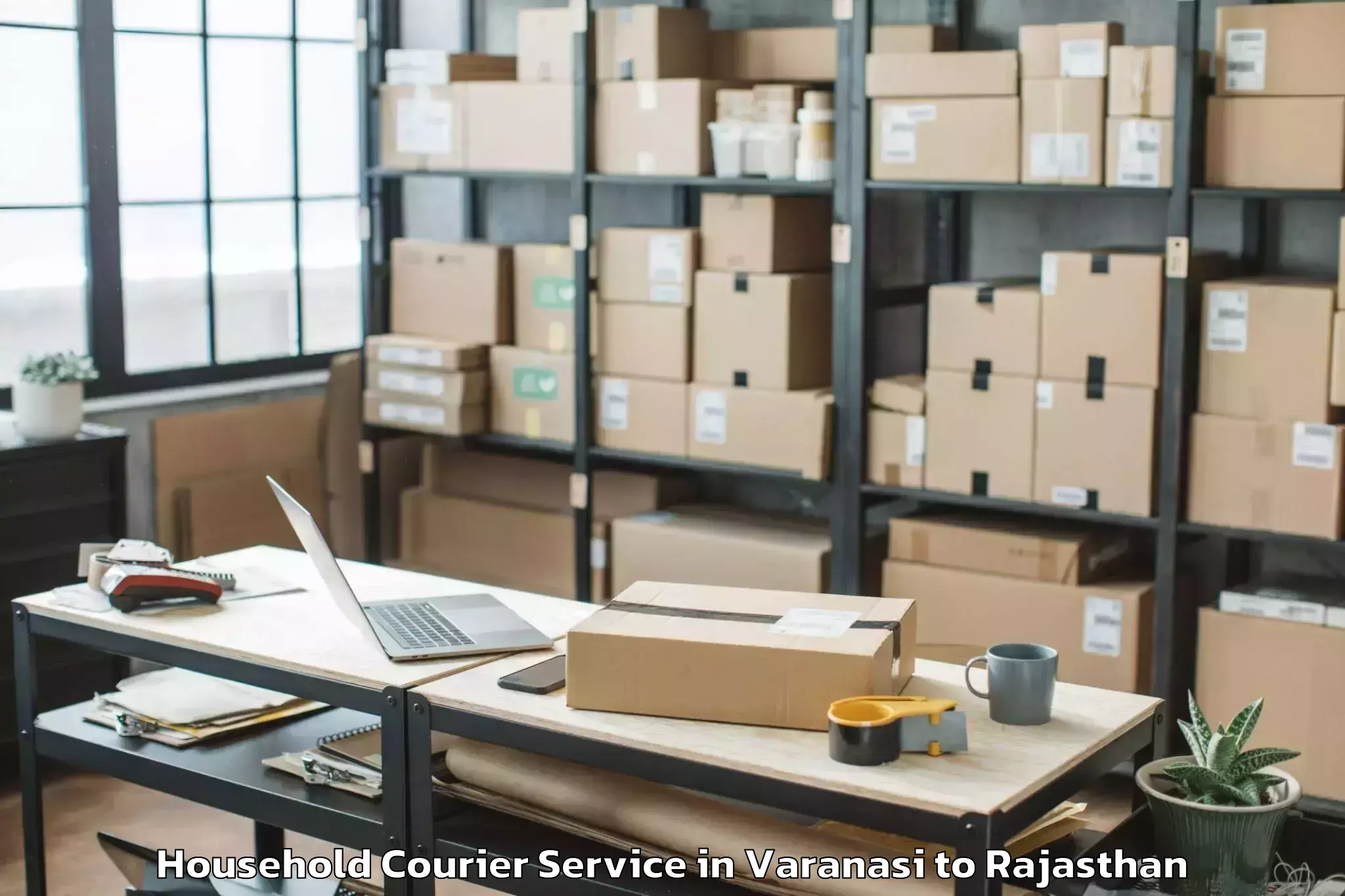 Top Varanasi to Ratangarh Household Courier Available